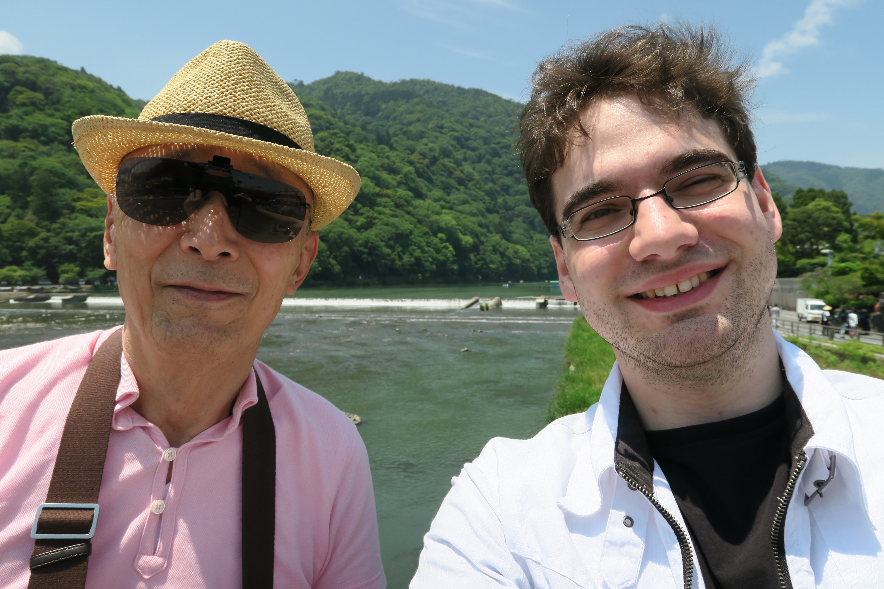 Having fun in Arashiyama during summer.