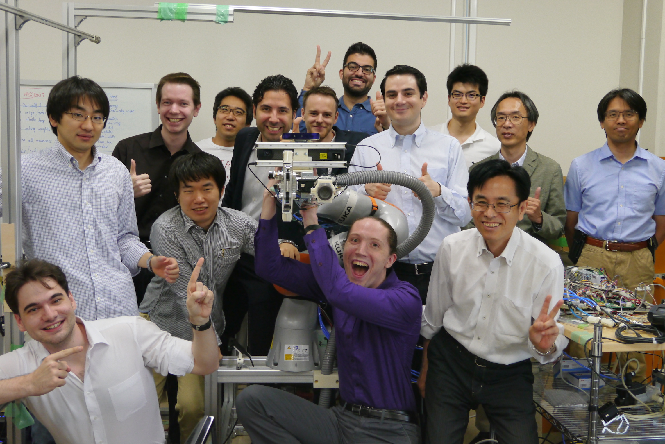 Team NAIST-Panasonic with their robot