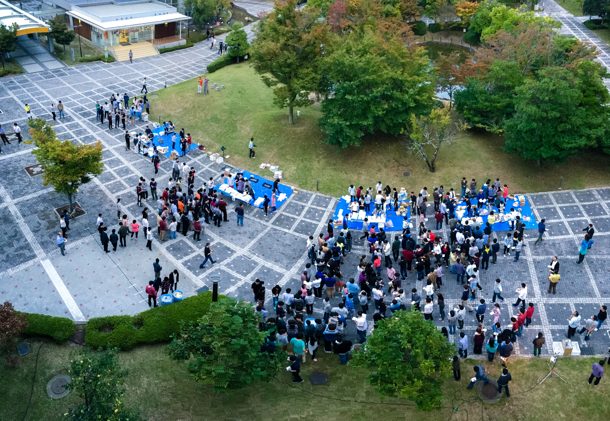 People gather to share a toast together.