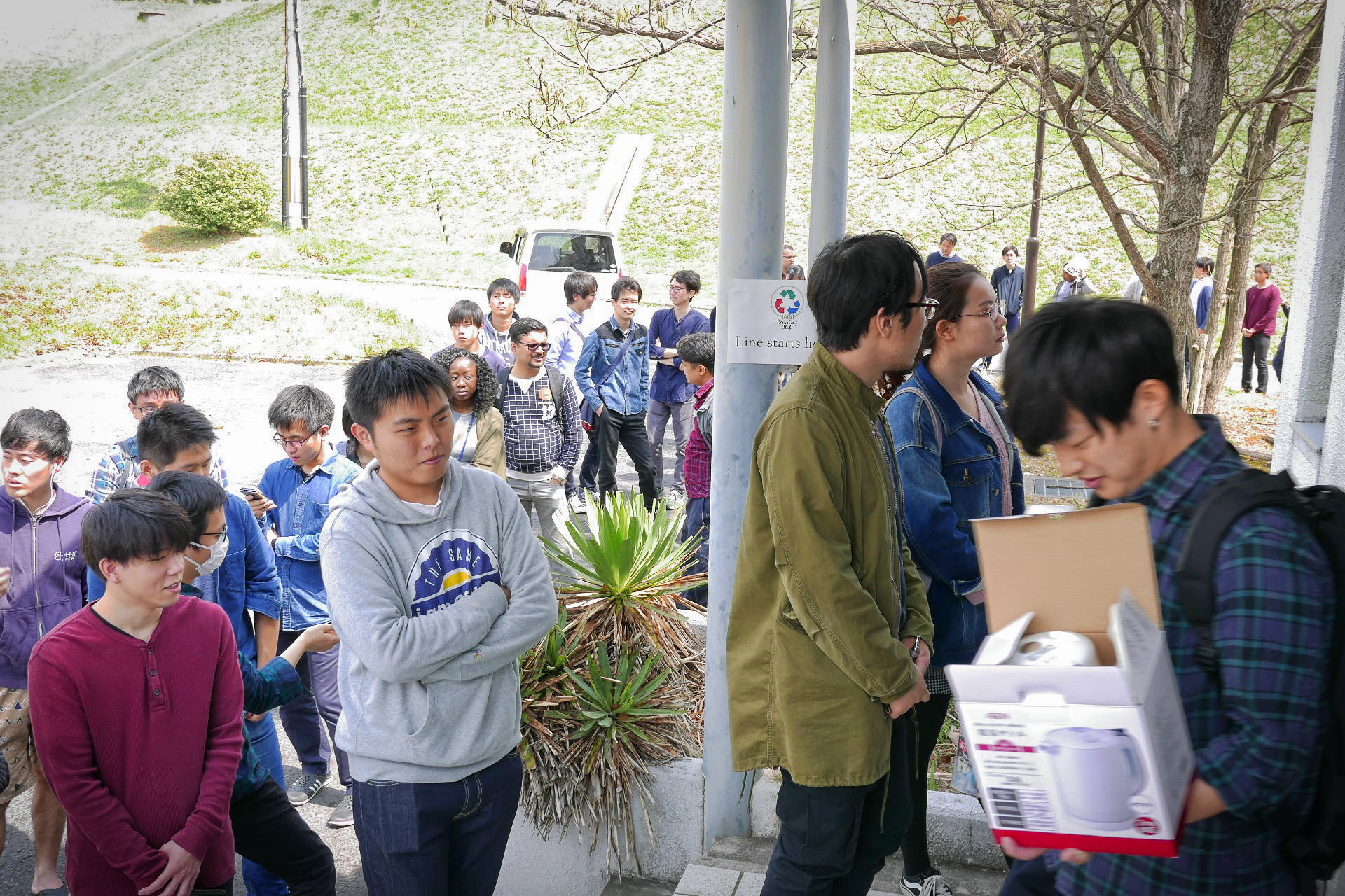 Queuing like people are just giving away free stuff… because they are!